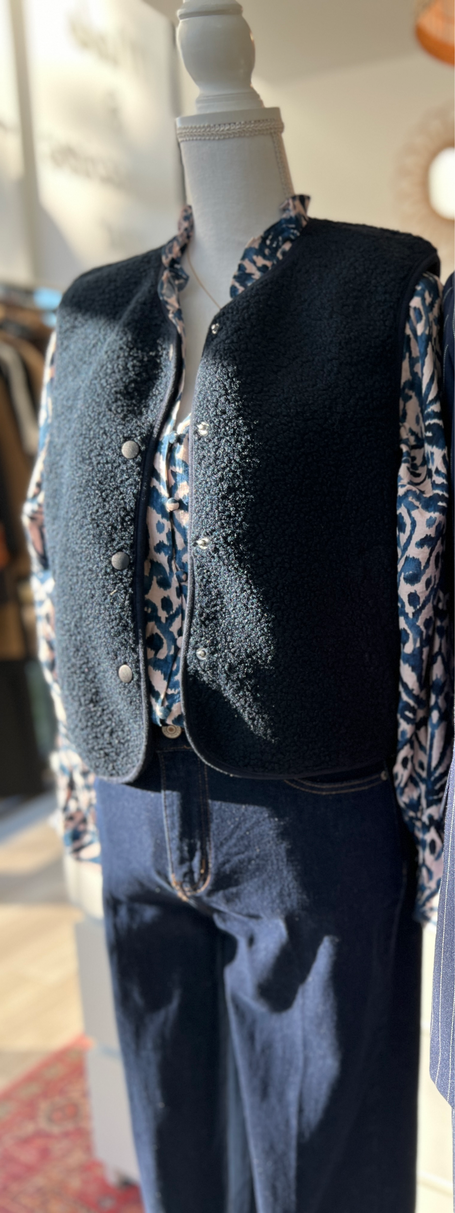 GILET SANS MANCHE BLEU MARINE